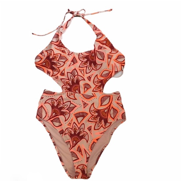 Aerie OnePiece Cut Out Bathing Suit Tie Back